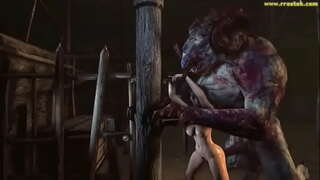 3D monster muudab tüdrukud kõht mõhk